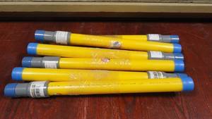 lot 58 image: Set of 6 1 in. IPS Poly DR 11 to 1 in. MIP Underground Yellow Poly Gas Transition