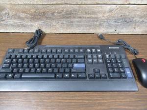 lot 130 image: Pair of Lenovo USB Keyboard & Mouse