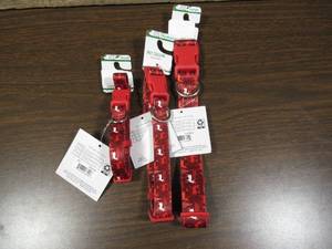 lot 144 image: Set of 3 Reindeer Printed Pet Collars-Small Medium Large