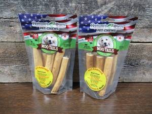 lot 154 image: Lot of 2 Natures Own Moo Tails Dog Chew