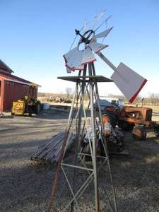 lot 4 image: Windmill for yard ornament, 8 tall...