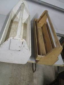 lot 10 image: pair of wood tool boxes, 32 long...