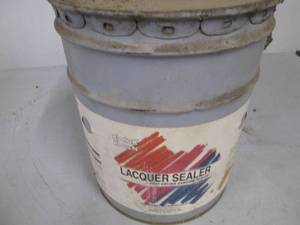 lot 33 image: Full pail of lacquer sealer...