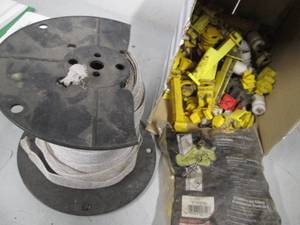 lot 37 image: Electric fence wire roll, insulator...