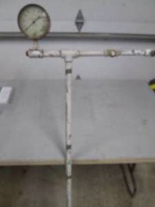 lot 39 image: Steam pressure guage with pipe...