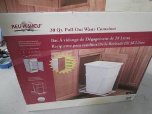 lot 40 image: Brand new 30 Quart pull out trash c...