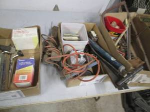 lot 52 image: Assorted tools, electrical, and mor...