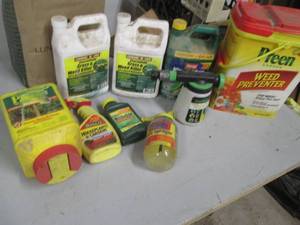 lot 98 image: Gardening chemicals, some partial b...