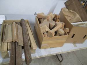 lot 106 image: Furniture legs and repair pieces...