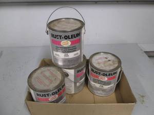 lot 124 image: 4 New cans of Rustoleumsee pictur...