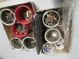 lot 127 image: Lot of cabinet hardware, wheels and...