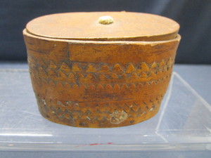 Wooden Snuff  Tina Container