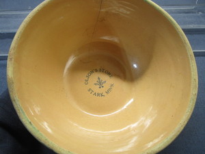 Antique Crock Bowl - Olson Store, Stark, Minn