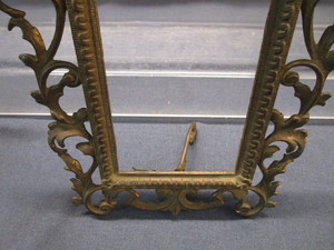 Antique Metal Easel & Wooden Swing Frames