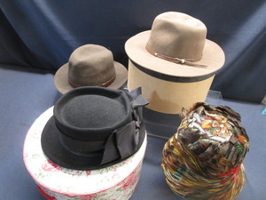 Wool & Feather Hats, Boxes