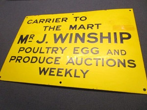 Yellow Porcelain Sign