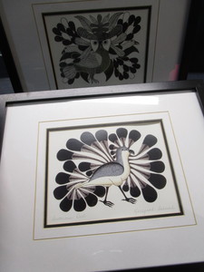 Inuit Art Audacious Owl & Flower Bird