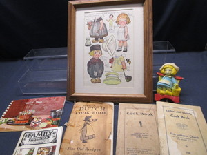 Framed Paper Doll, Cook Books