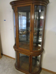 Curved Glass China Cabinet