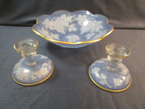 Console Bowl & Candle Holders