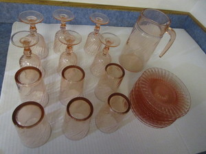 Pink Depression Glass
