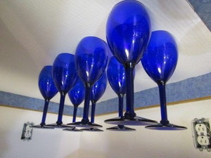Blue Stemware
