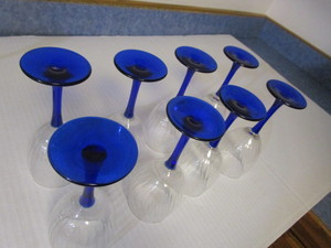 Blue Stemware