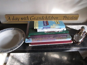 Books, Bowl, Plaque