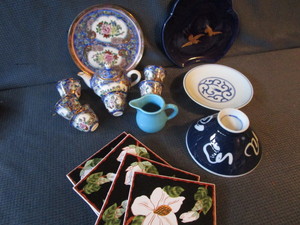 Hostess Plates, Coaster, Tea Set