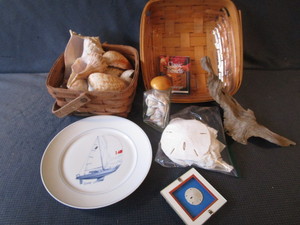 Longaberger Baskets, Shells, Sand Dollars