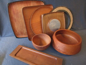 Teak Wood Bowls, Trays