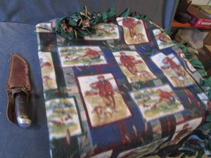 Fleece Blanket, Western Knife