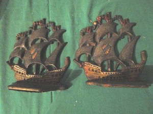 Cast Ship Bookends