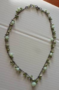 lot 11 image: Vintage Carved Jade or Jadeite necklace