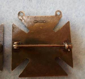 lot 47 image: Two Sterling Silver Iron Cross Pins