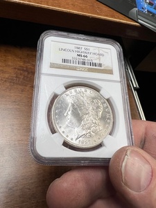 Morgan Silver Dollar 1887 MS 66- Lincoln Highway Hoard