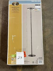 lot 23 image: Hampton Bay 71.65 in. Black LED Floor Lamp ($59.97 Retail Value)