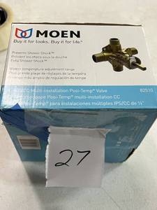 lot 27 image: MOEN Brass Rough-in Posi-Temp Pressure-Balancing Cycling Tub and Shower Valve 12 in. IPS Connection ($79.98 Retail Value) - Great for eBay sellers