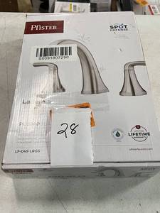 lot 28 image: Pfister Ladera 8 in. Widespread Double Handle Bathroom Faucet in Spot Defense Brushed Nickel (NEW) - Sells GREAT on eBay