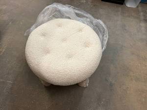 Threshold Cream and Brown Foot Stool
