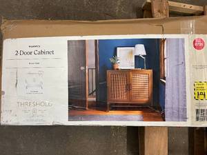 Threshold Warwick 2-Door Cabinet - Brown Finish