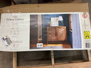 Threshold Warwick 2-Door Cabinet - Brown Finish