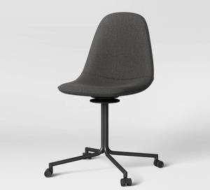 Copley Office Chair with Casters- Dark Gray Linen