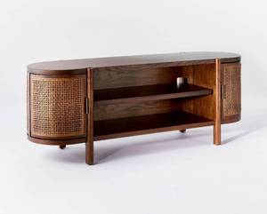 Threshold Portola Hills Caned Door Media Stand 60