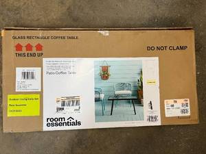 Room Essentials Glass Patio Coffee Table