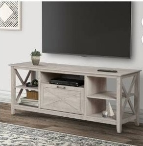 lot 8 image: Saint Birch Honduras Washed Gray 59.5-Inch TV Stand - Unopened