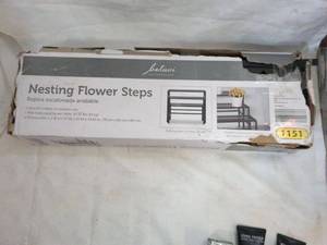 lot 51 image: Belair Nesting Flower Steps Stand for IndoorOutdoor Use