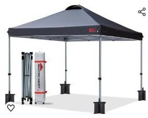 lot 95 image: MASTERCANOPY Durable Pop Up Canopy Tent with Roller Bag (10x10, Black)