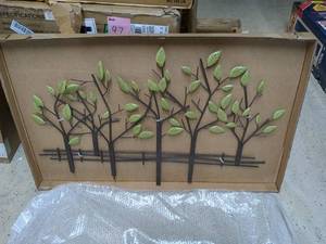 lot 99 image: Kenvary 42-Inch Decorative Tree Wall Art with Green Leaves