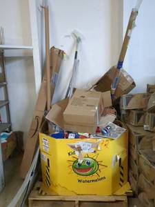 lot 100 image: Assorted Lot of Household Items Including Fans, Tools, and Accessories